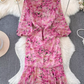 women's floral chiffon dress YM1430