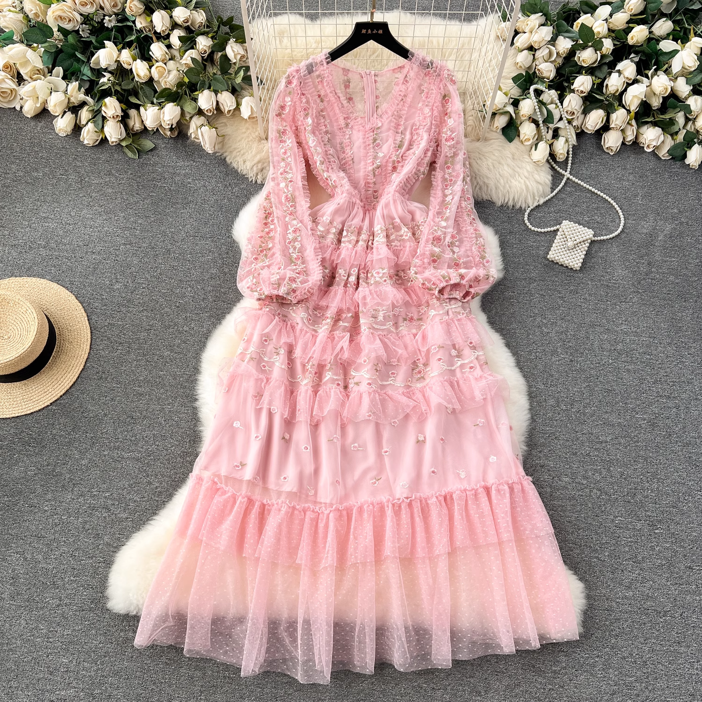 French court style dress with puff sleeves and fairy dress YM1128