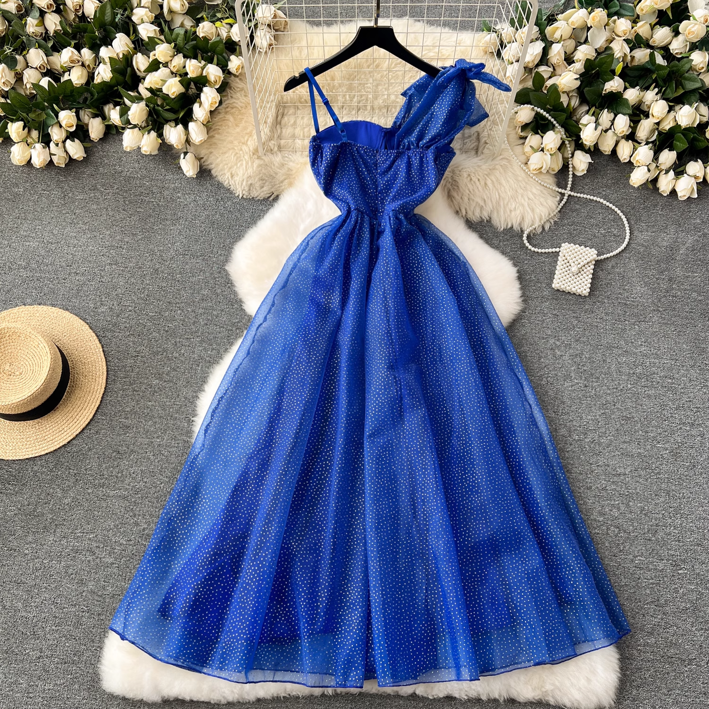 Royal Blue A-line Party Dress  YM1131