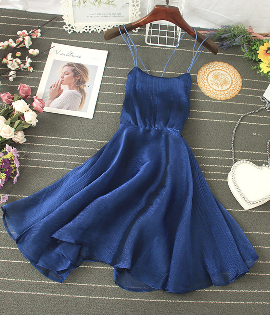 Cute tulle backless short dress mini dress, YM73