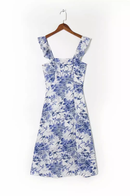 French floral holiday dress YM1407