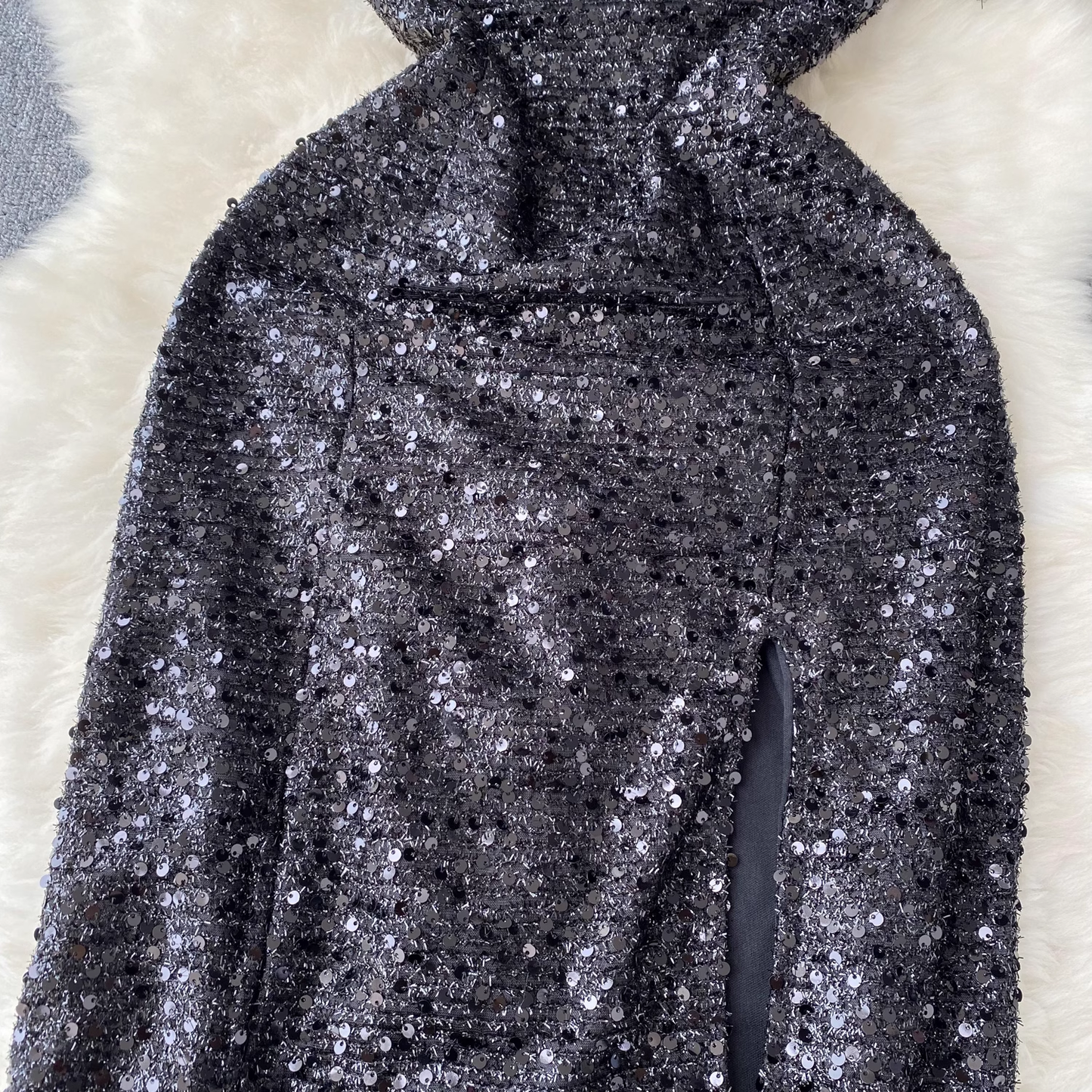 Sexy Black Sequins Dress ,YM157