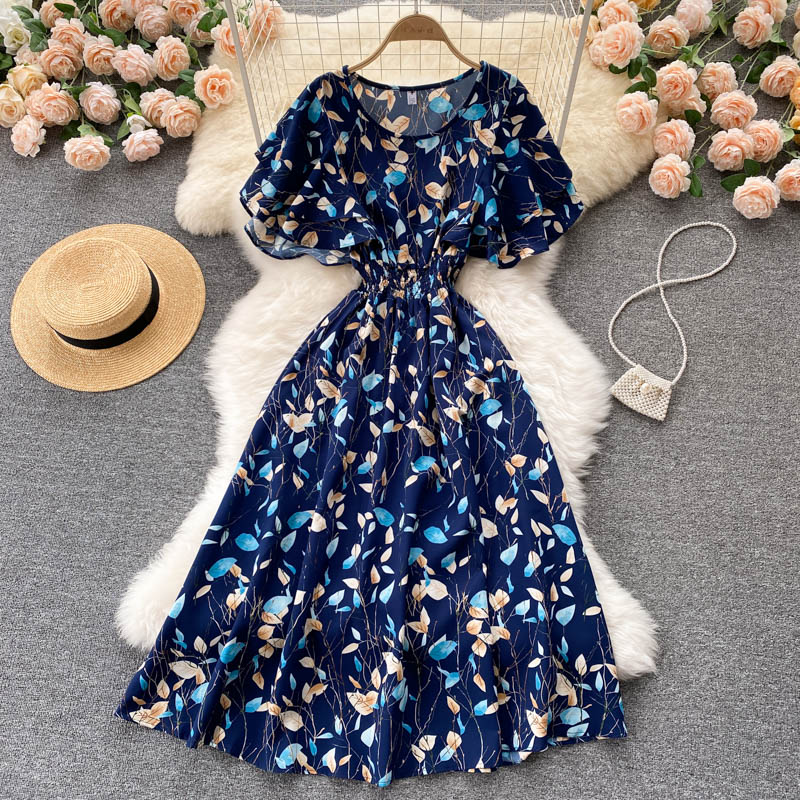 Cute Floral A Line Dress Fashion Dress YM441