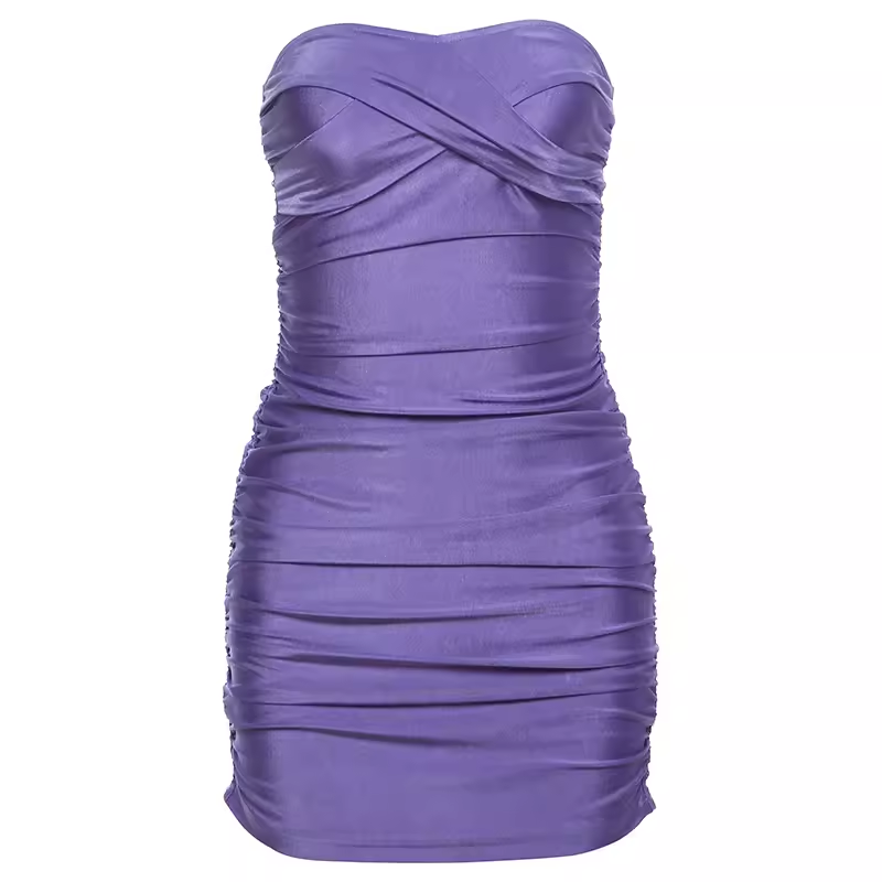 Purple Strapless Homecoming Dress  YM1333