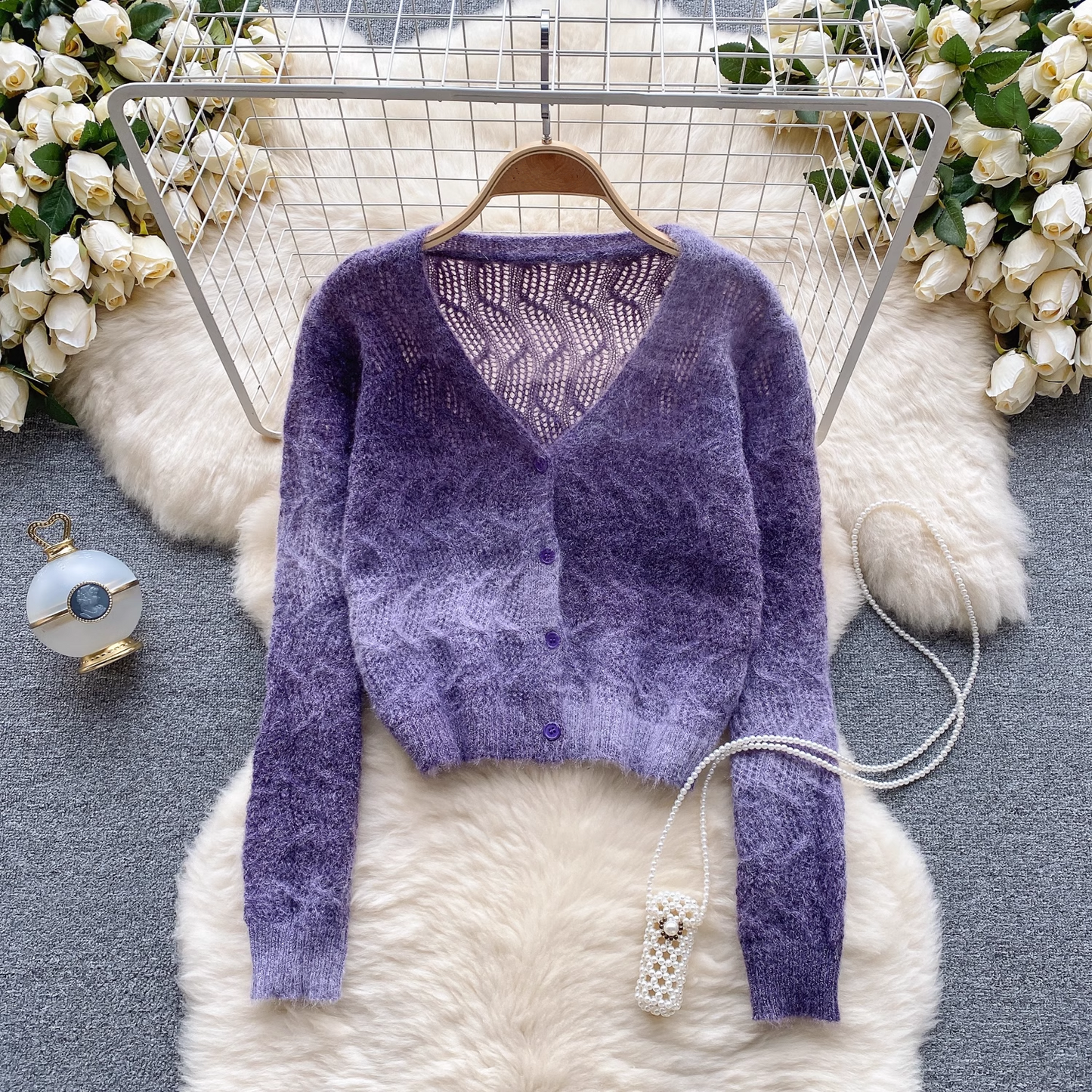 Autumn and winter sweet plush sweater jacket YM534