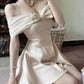 White Off The Shoulder Bow Princess Dress Mini Dress YM1640