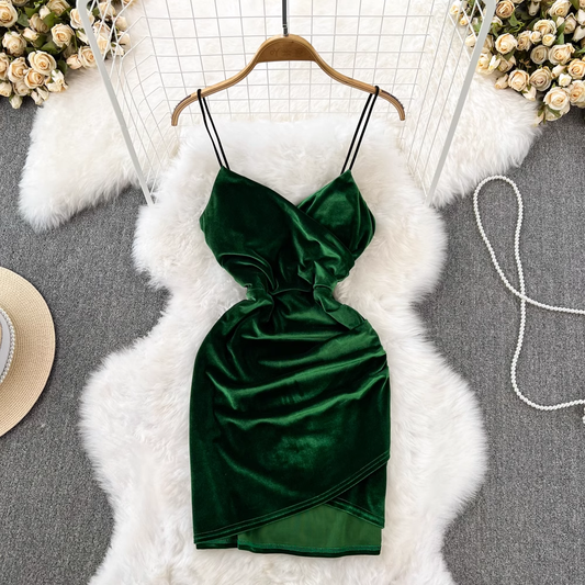 Sexy Velvet Bodycon Dress, YM237