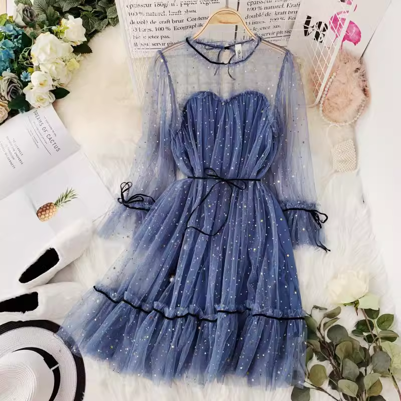 A-line tulle dress fashion dress ,YM98