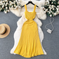 Retro suspender dress women's casual dress YM311