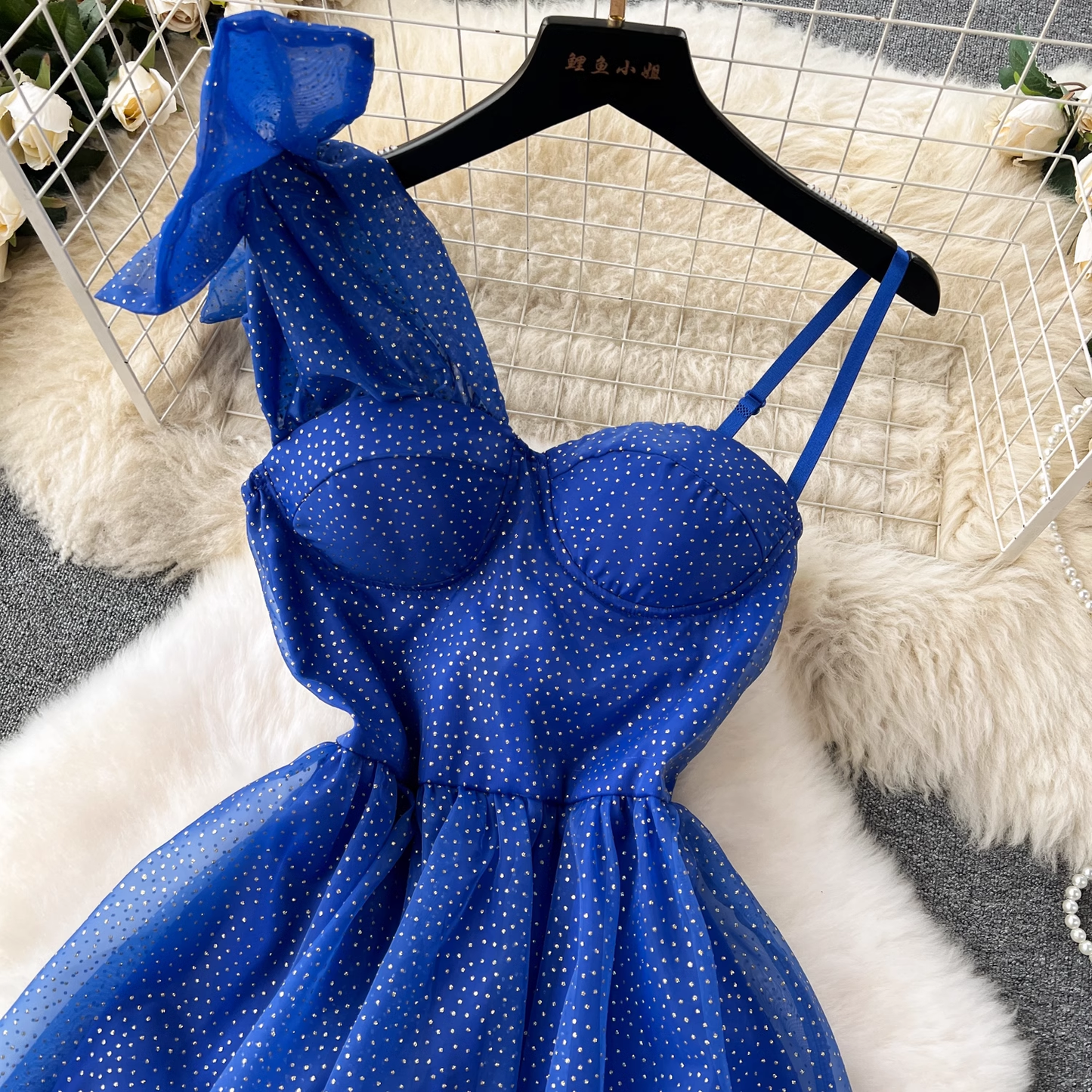 Royal Blue A-line Party Dress  YM1131