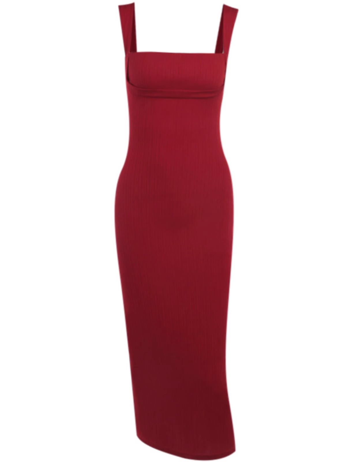 women's red suspender dress YM750