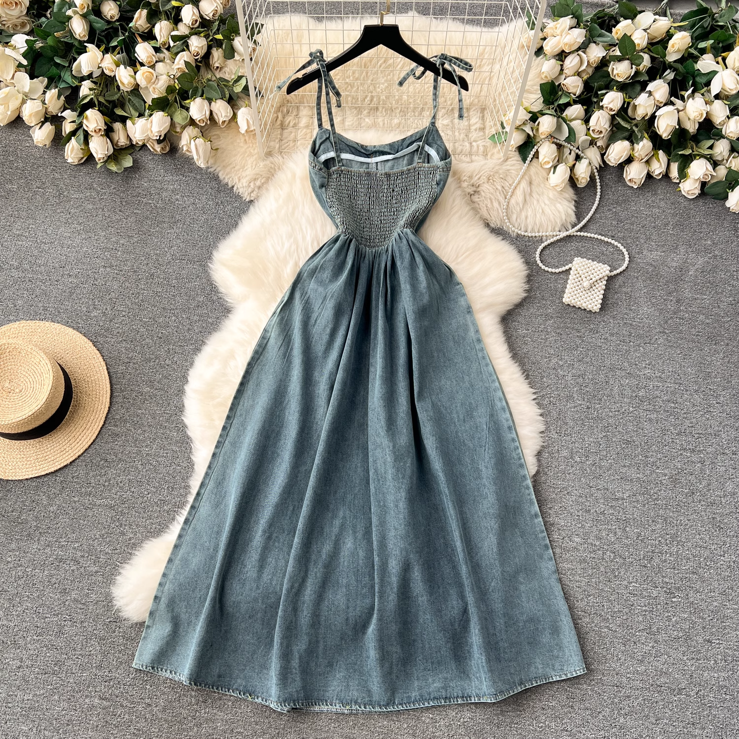 women's retro denim dress YM1124