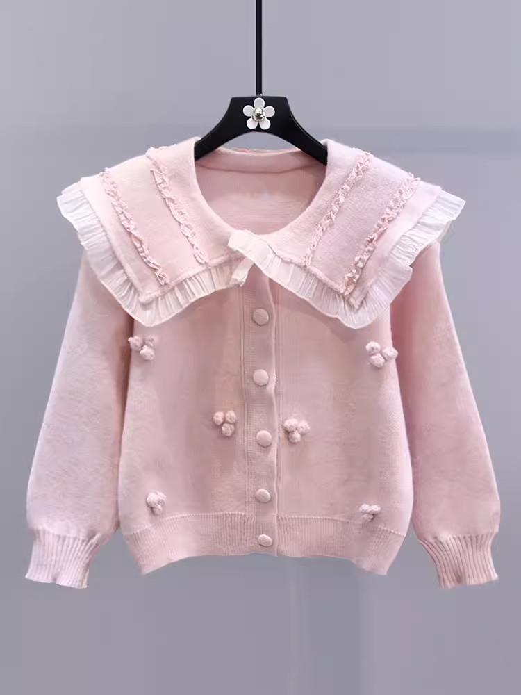 women's fall doll collar sweater coat YM655