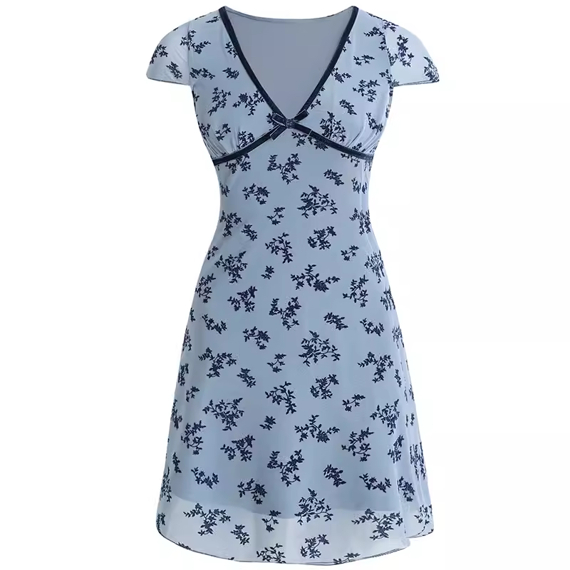 V-neck floral dress  YM1304