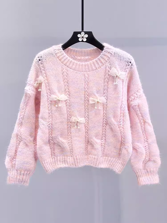 women's autumn and winter bow sweater YM926