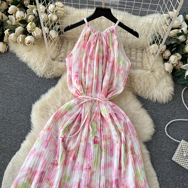 women's summer floral suspender dress YM324