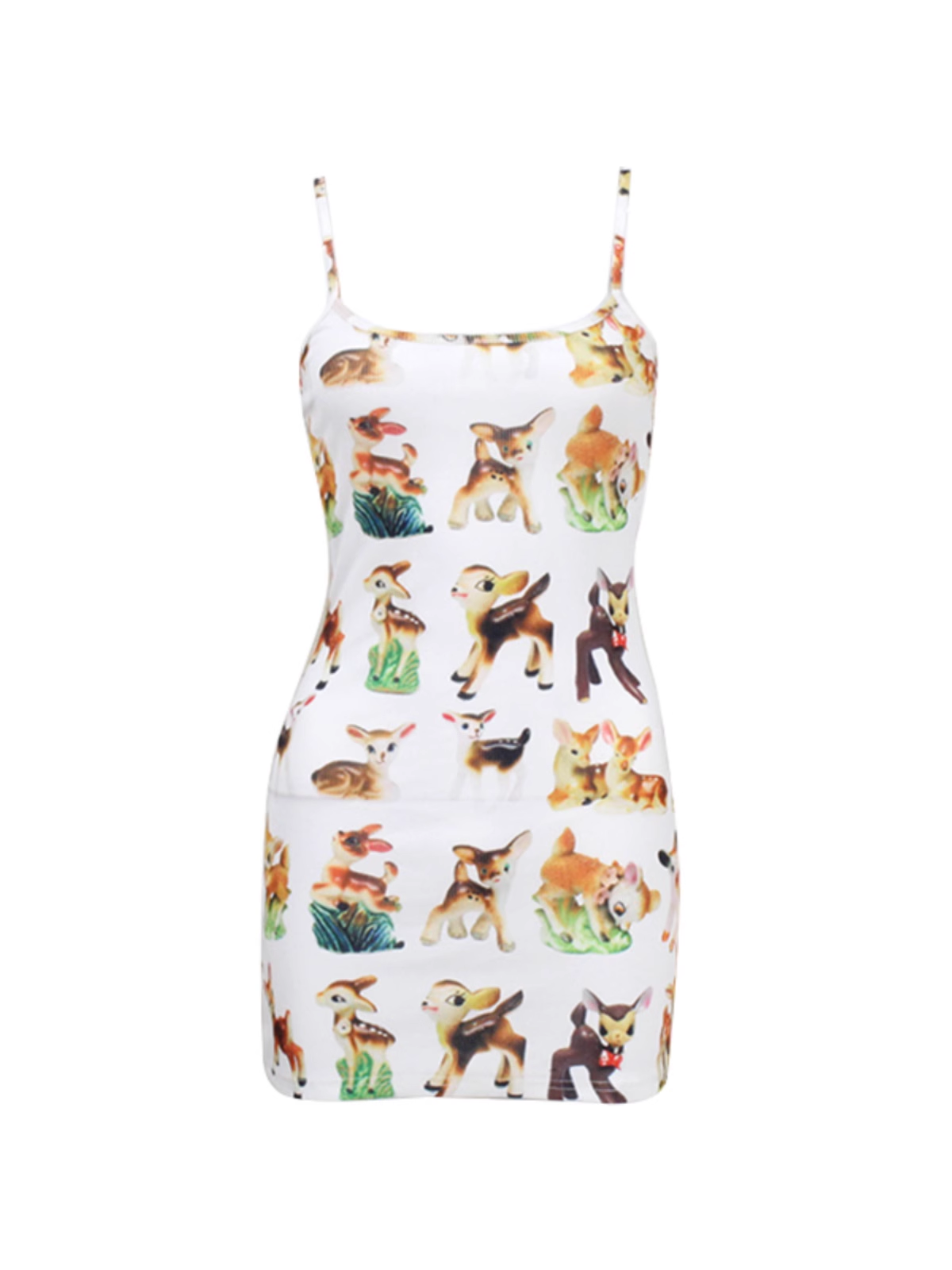 Deer print mini slip dress YM682