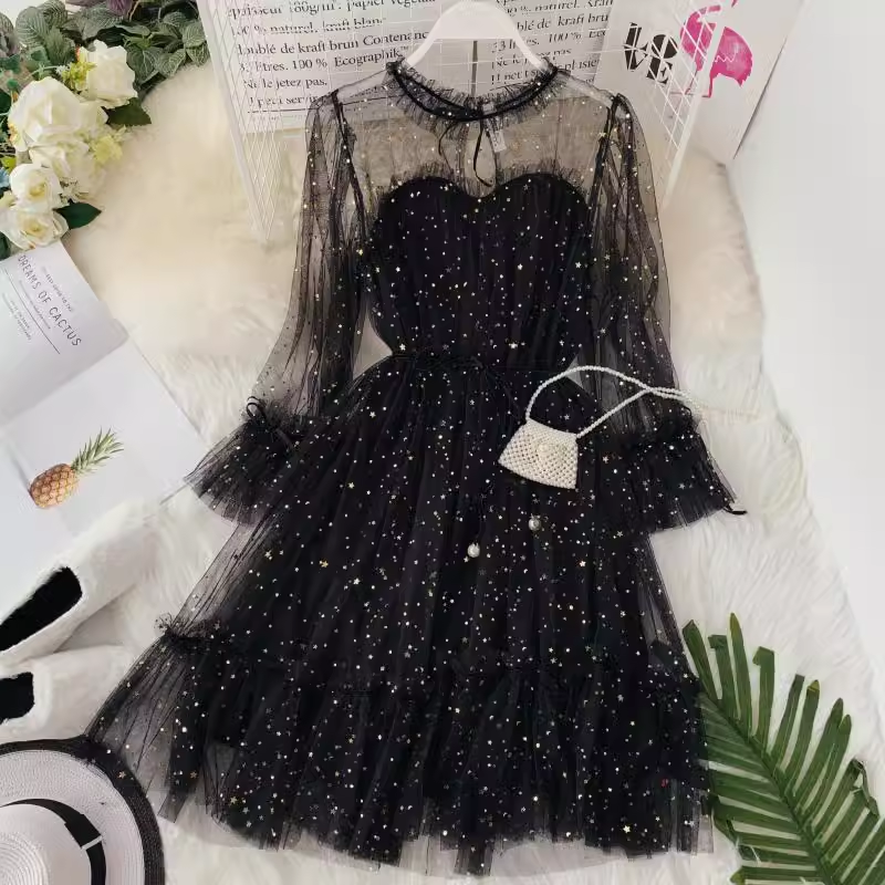 A-line tulle dress fashion dress ,YM98