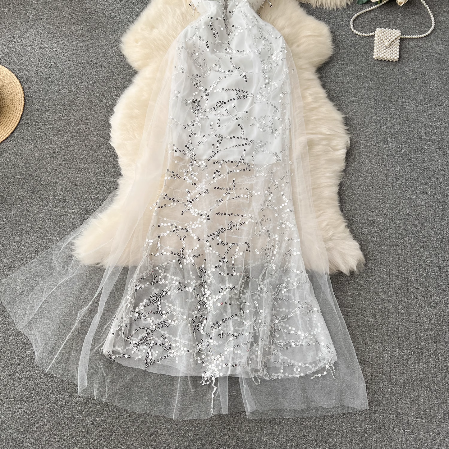 White long summer dress  YM1245