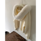 Xiaoxiangfeng Sweater Jacket Hooded Fox Big Fur Collar Lazy Thickened Short Cardigan YM1804