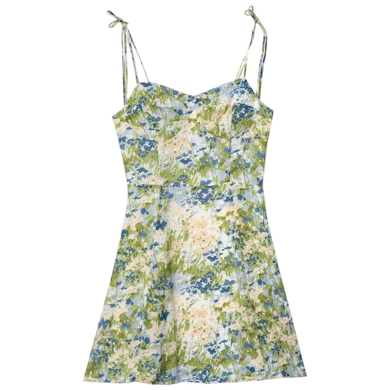 French retro floral dress  YM478