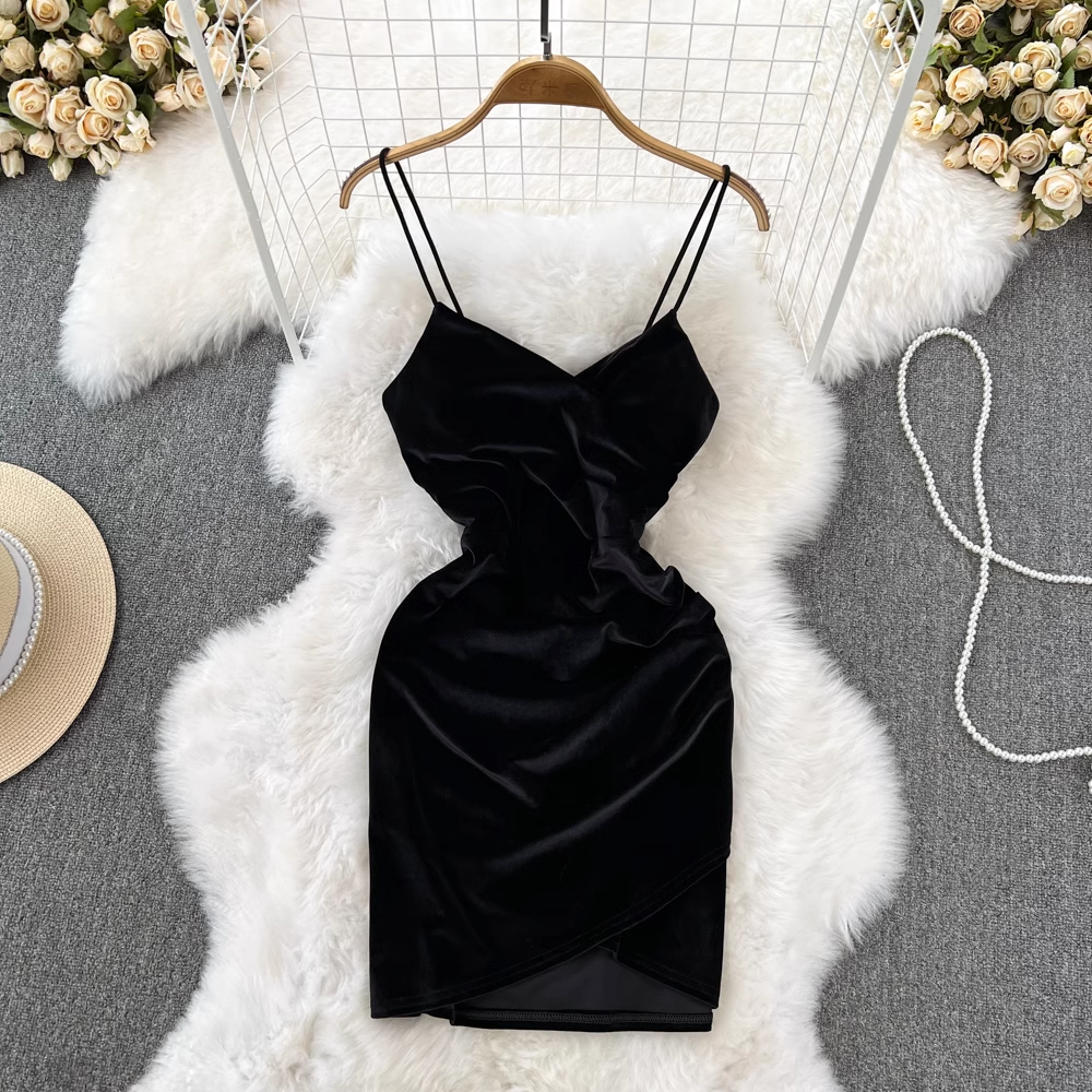 Sexy Velvet Bodycon Dress, YM237