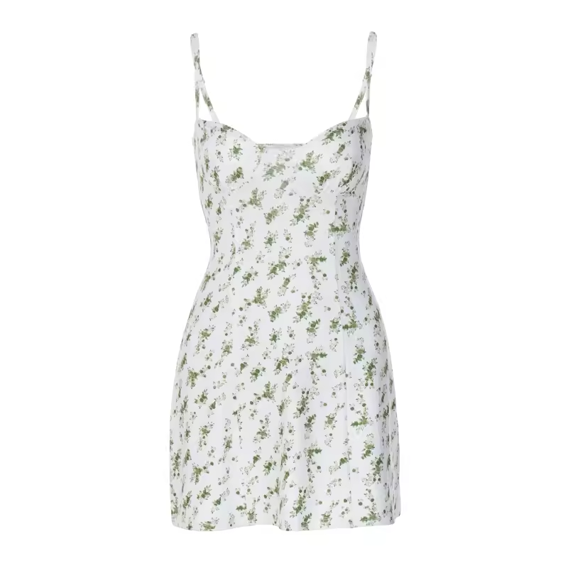 women's suspender floral dress YM1290