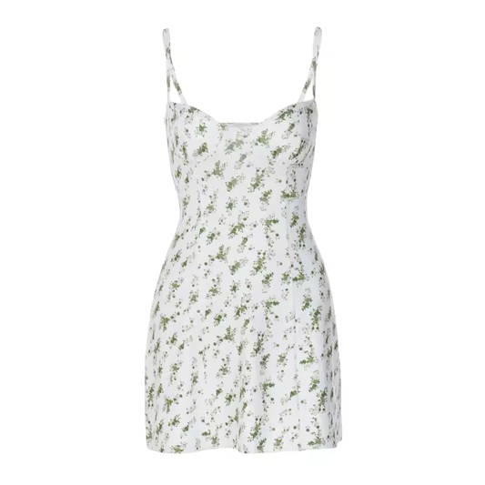 women's suspender floral dress YM1290