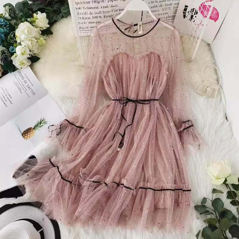 A-line tulle dress fashion dress ,YM98