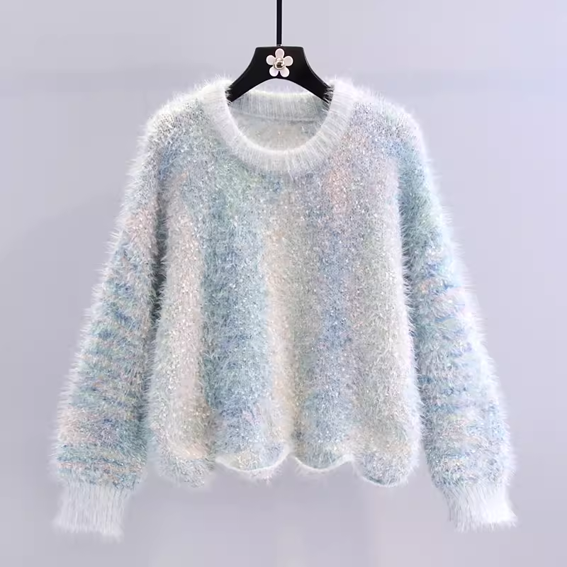 Lazy style loose furry knit YM674