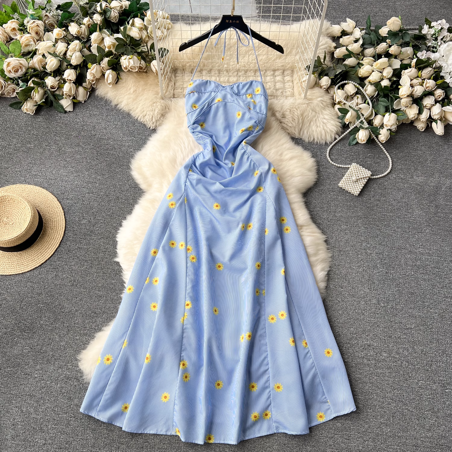 Daisy print dress YM1238