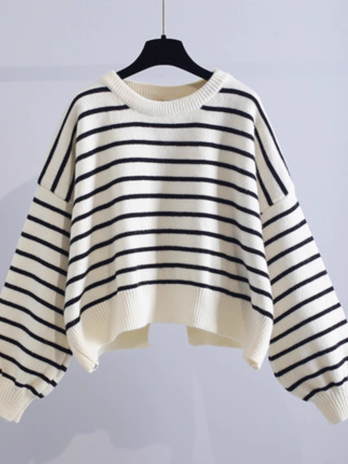 women's spring and autumn striped sweater loose lazy style knitted sweater YM371