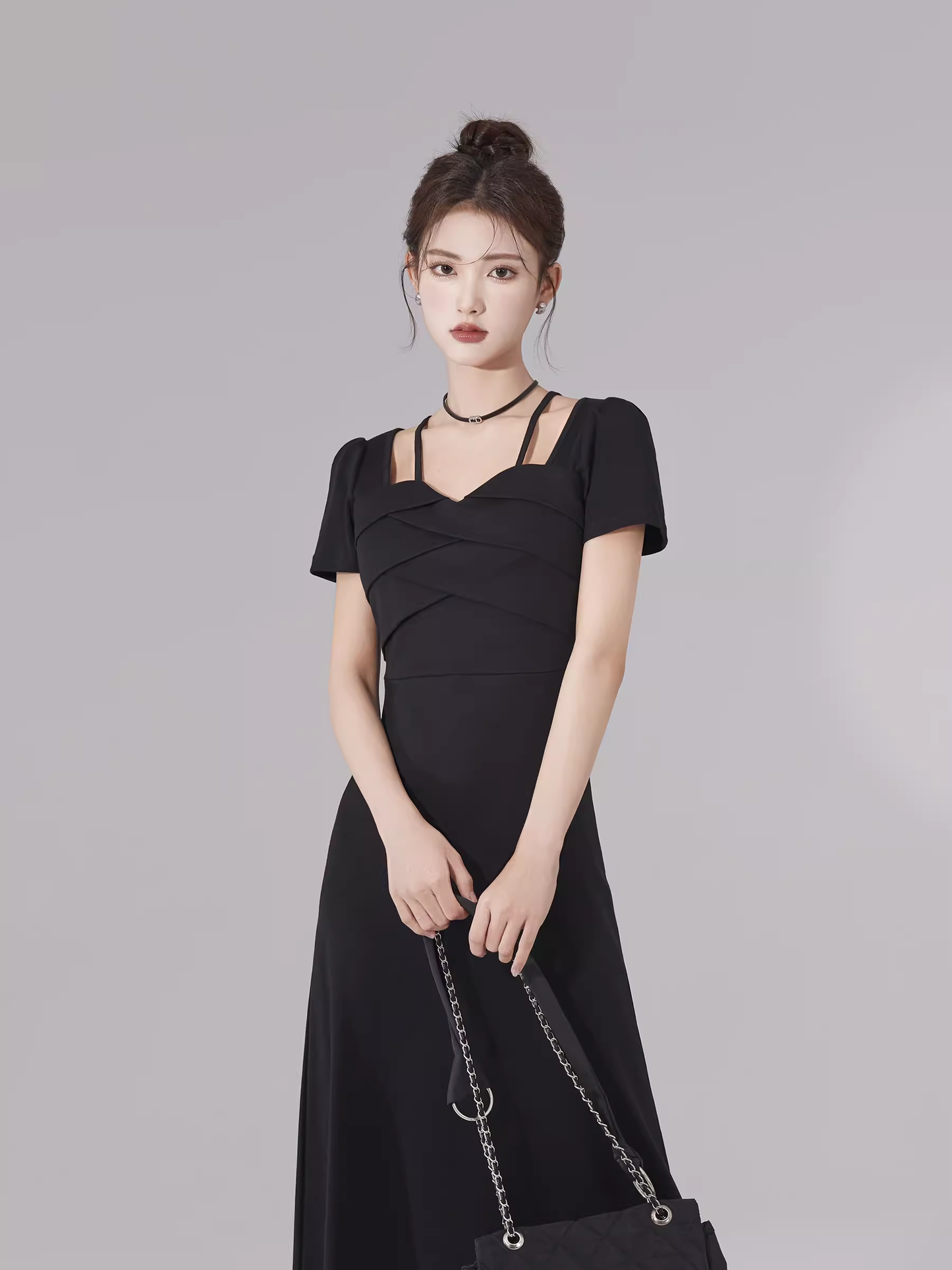 women's black dress YM1552