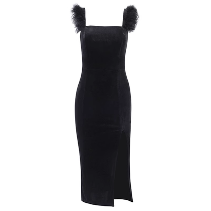 French retro black sheath dress  YM731