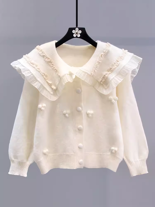 women's fall doll collar sweater coat YM655