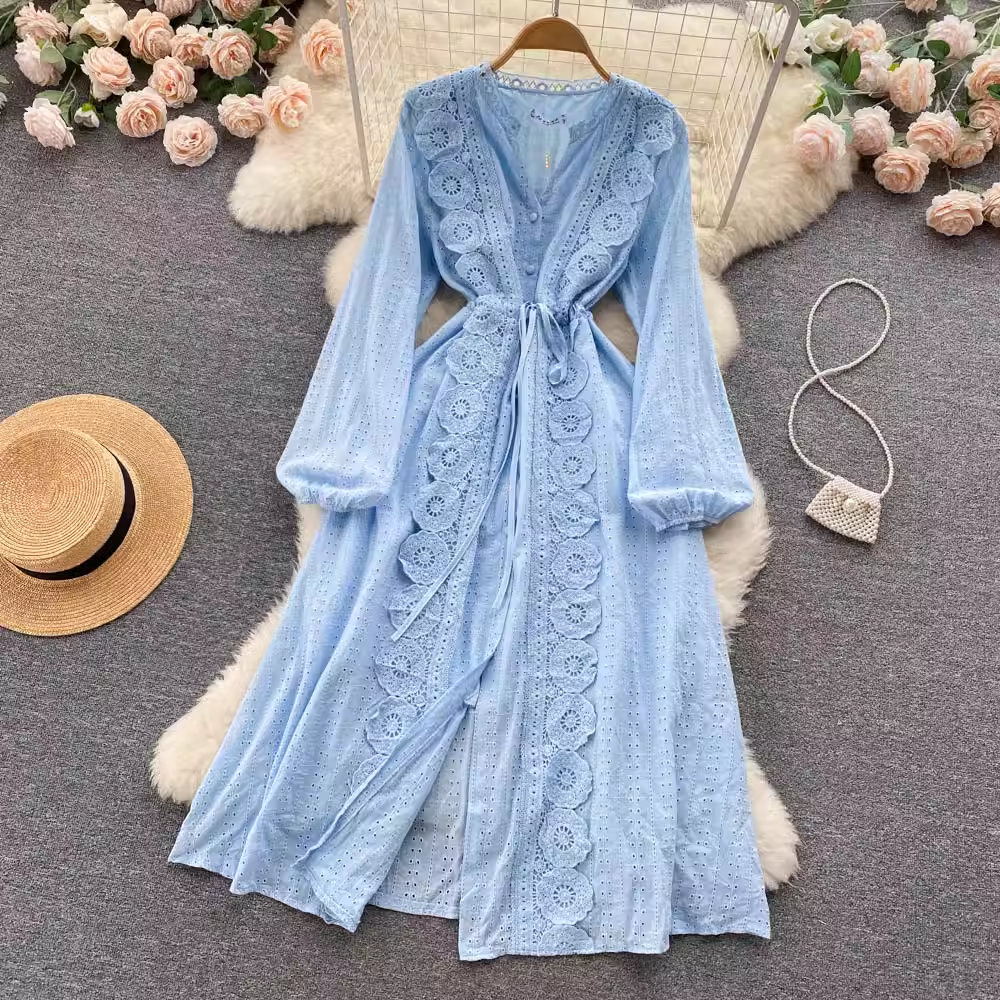 A-line Long Sleeves Summer Dress  YM1122