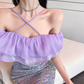 Off The Shoulder Purple Dress  YM1479