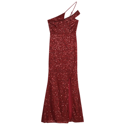 Red sequined sexy dress YM925