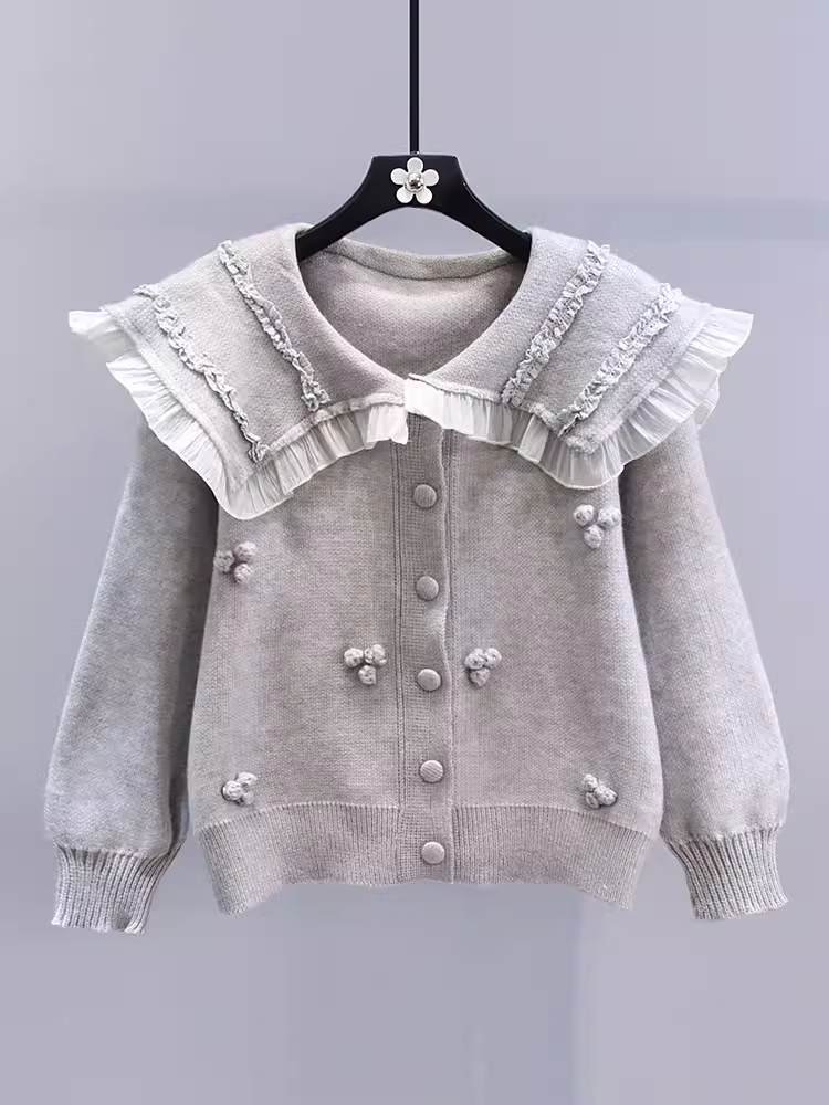 women's fall doll collar sweater coat YM655