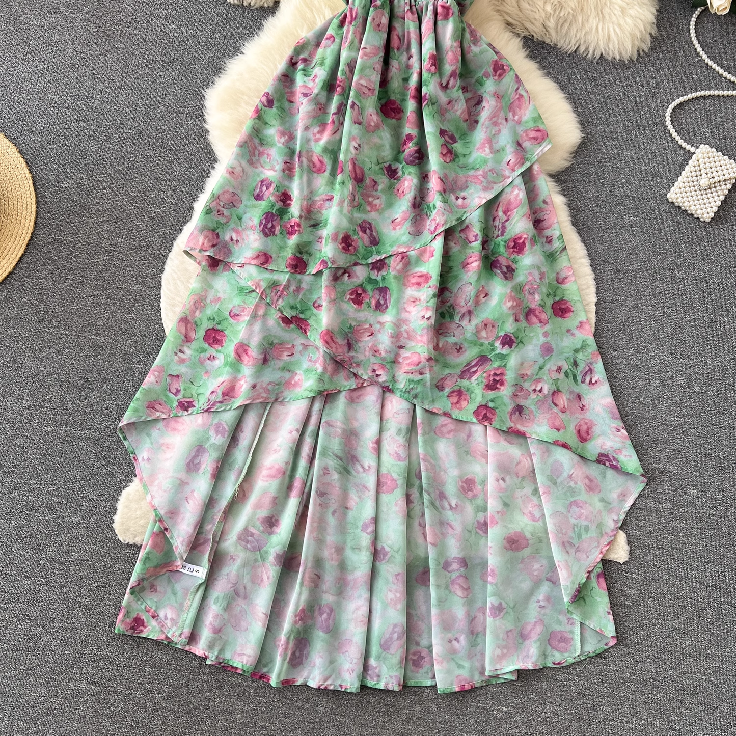 women's summer romantic floral suspender dress YM345