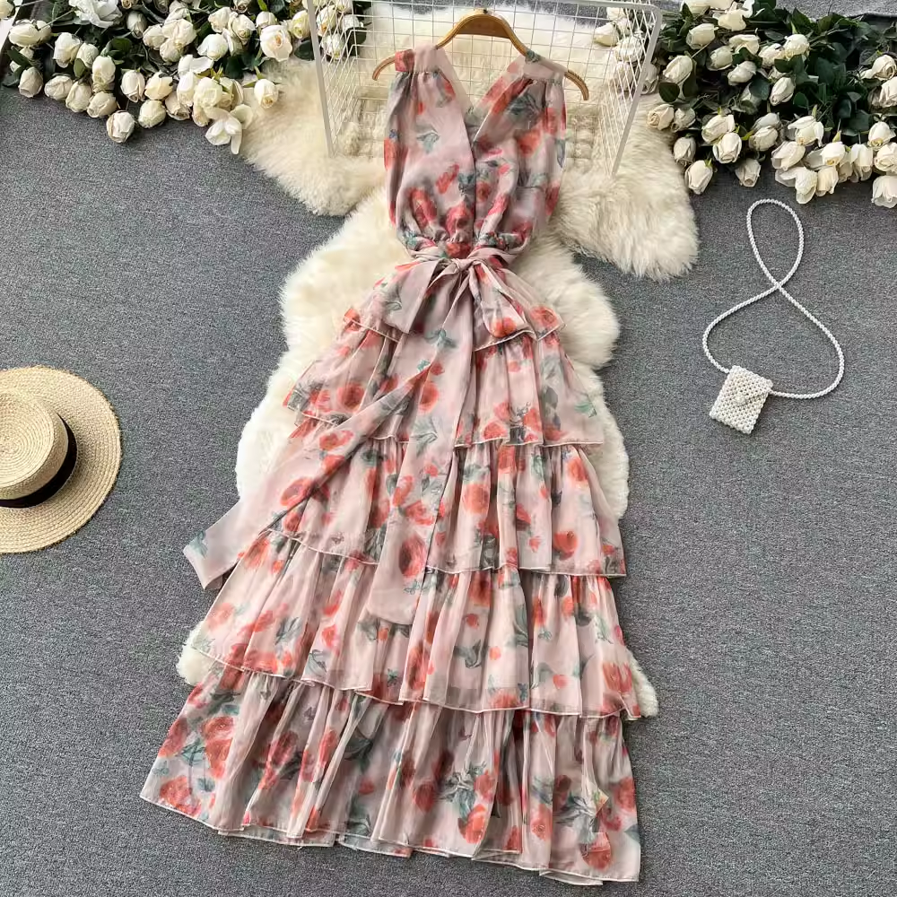 women's summer seaside vacation dress,YM110