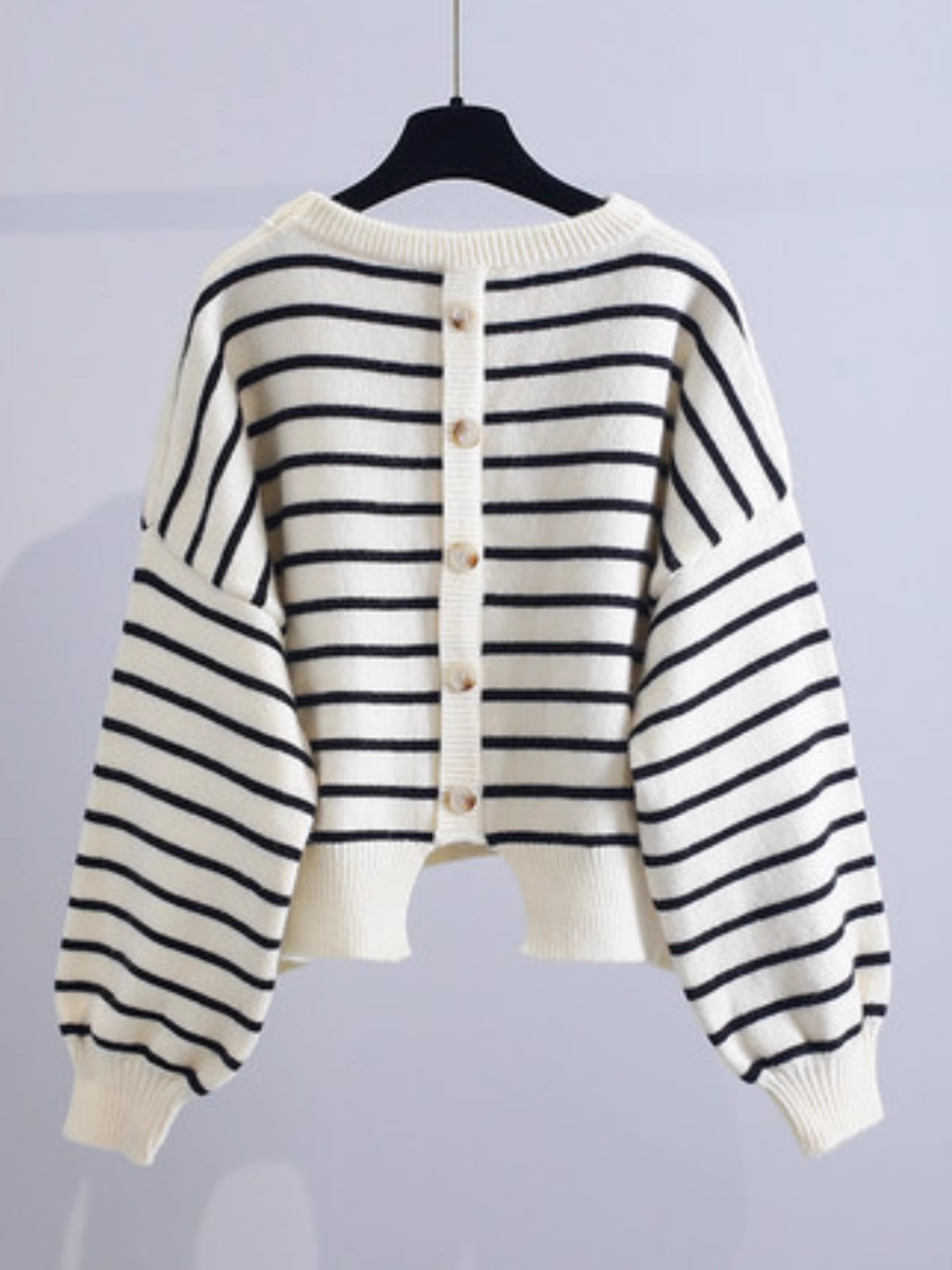 women's spring and autumn striped sweater loose lazy style knitted sweater YM371