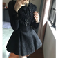 Black Dress Bow Lace Short Princess Dress YM1645