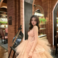 Strapless Dress Evening Dress Pink Super Fairy Light Tulle Birthday Dress Princess Gown YM1635