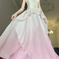 Fairy Ombre Pink Chiffon Dress Prom Dress Birthday Outfits  YM1730