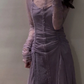 Elegant Purple Lace Women's Dress Party Dress Birthday Dress YM1728