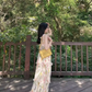 Floral New Style Seaside Holiday Long Dress Party Dress YM1763